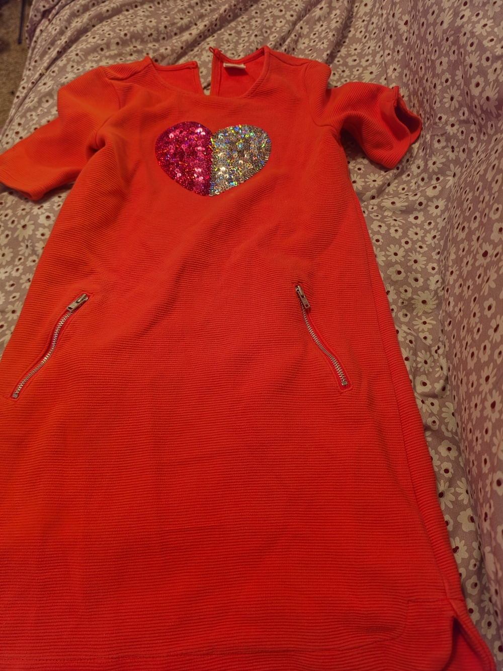 Gymboree Red Knit Dress with Sequin Heart